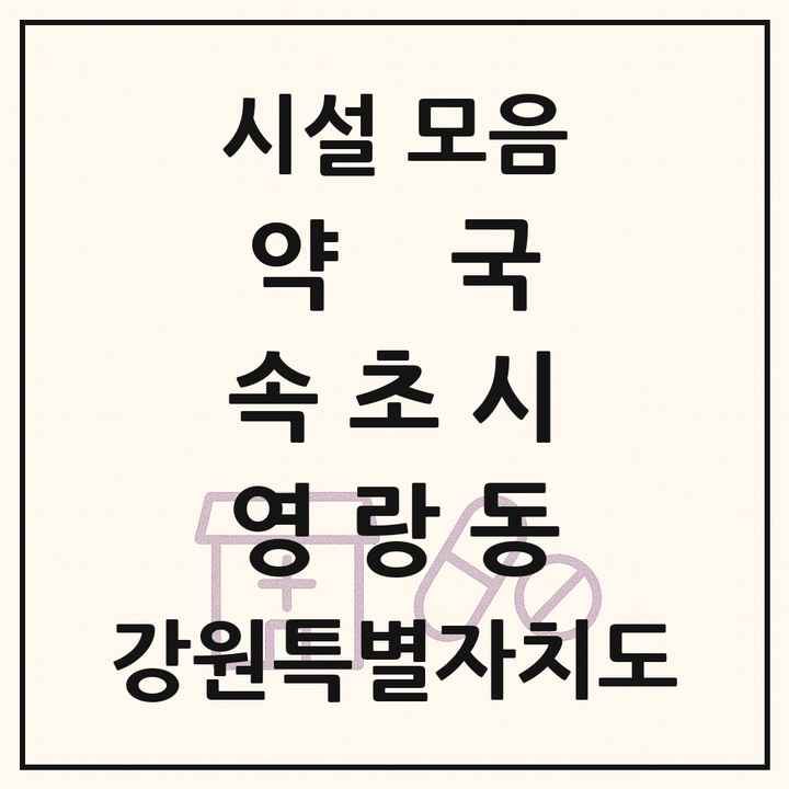 강원특별자치도 속초시 영랑동 약국 목록